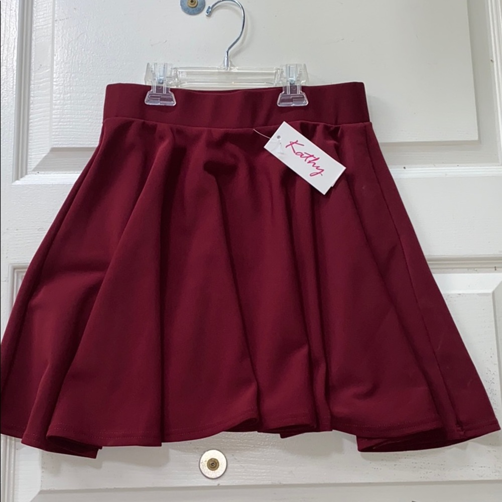 Maroon Skater Skirt